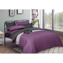 Пододеяльник MirSon Satin Stripe 30-0009 + 30-0012 Violetta 200х220 см Фото