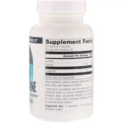 Аминокислота Source Naturals L-Аргінін 500мг, 100 капсул Фото 1