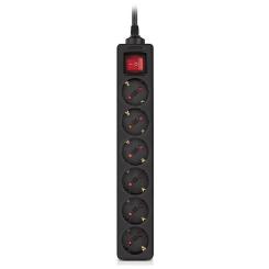 Сетевой фильтр питания REAL-EL RS-6 Protect M 1.8m, black Фото