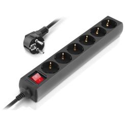 Сетевой фильтр питания REAL-EL RS-6 Protect M 1.8m, black Фото 5