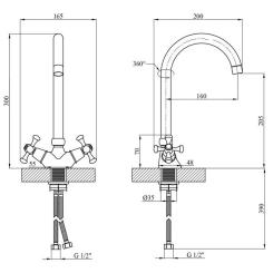 Смеситель Kroner Rhein-C034 Фото 6
