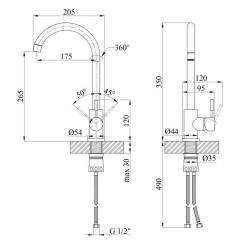 Смеситель Kroner Klassisch-MAR035 Фото 9
