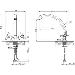 Смеситель Kroner Royce-C032 Фото 6