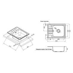 Мойка кухонная Kroner Dekor-6350 08180 Фото 1