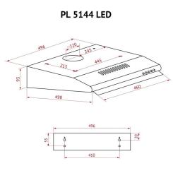 Вытяжка кухонная Perfelli PL 5144 BL LED Фото 10