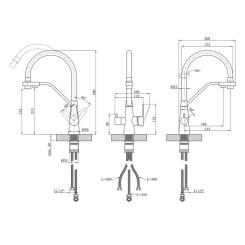 Смеситель Kroner Klassisch-ESG03817GRA Фото 8