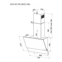 Вытяжка кухонная Pyramida ASH 60 PB (800) XGBL Фото 8