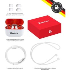 Наушники BeatBox PODS PRO 1 Wireless Charging White-Red Фото 5