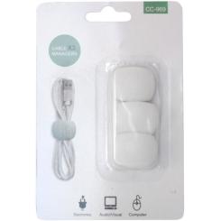 Держатель для кабеля Extradigital CC-969 Cable Clips, White Фото 4