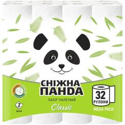 Туалетная бумага Сніжна Панда Classic 2 слоя 32 рулона Фото