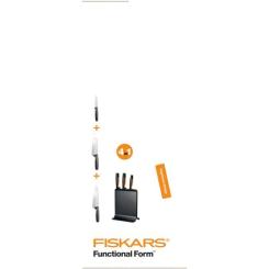 Набор ножей Fiskars Functional Form з чорною підставкою 3 шт Фото 3