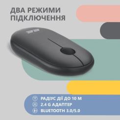 Мышка 2E MF300 Silent Wireless/Bluetooth Graphite Black Фото 4