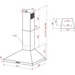 Вытяжка кухонная Perfelli K 6210 WH 700 LED Фото 10