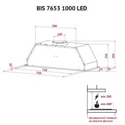 Вытяжка кухонная Perfelli BIS 7653 I 1000 LED Фото 11