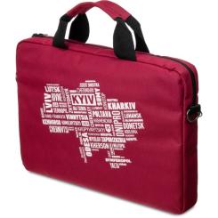 Сумка для ноутбука Vinga 14" NB1402 Burgundy, white print Фото