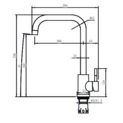 Смеситель Interline ANGLE sateen Фото 7