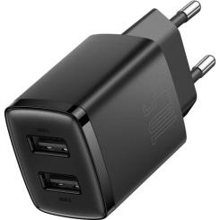 Зарядное устройство Baseus Compact Charger 2U Black Фото 1