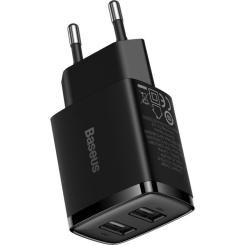 Зарядное устройство Baseus Compact Charger 2U Black Фото 2