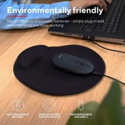 Мышка Trust Puck Wireless/Bluetooth Silent Black Фото 9