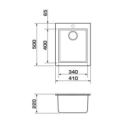 Мойка кухонная GRANADO CADIZ black shine Фото 5