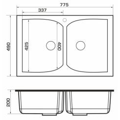 Мойка кухонная GRANADO CORDOBA gris Фото 5