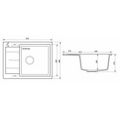 Мойка кухонная GRANADO LINARES black shine Фото 6