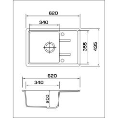 Мойка кухонная GRANADO PALMA black shine Фото 5