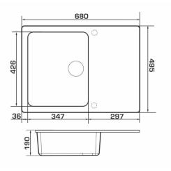 Мойка кухонная GRANADO SALAMANKA gris Фото 5
