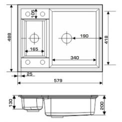 Мойка кухонная GRANADO SAMORA white Фото 5