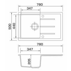 Мойка кухонная GRANADO TOLEDO black shine Фото 6