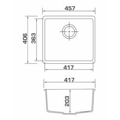 Мойка кухонная GRANADO Under top gris Фото 8