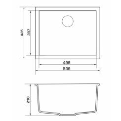 Мойка кухонная GRANADO UNDER TOP MAX white Фото 4