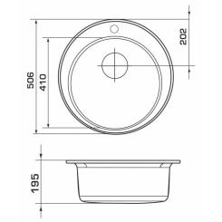 Мойка кухонная GRANADO VITORIA black shine Фото 5