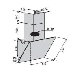 Вытяжка кухонная Ventolux MODENA 50 BK (700) PB Фото 5