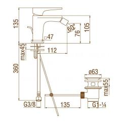 Смеситель NOBILI SE124119/1BM Фото 1