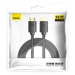 Кабель мультимедийный Baseus HDMI M to HDMI M 3.0m V2.1 Фото 4