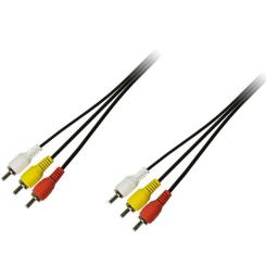 Кабель мультимедийный Piko 3xRCA M to 3xRCA M 3.0m Фото