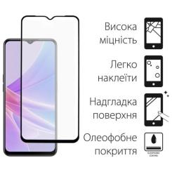 Стекло защитное Dengos Full Glue Oppo A78 5G (black) Фото 1