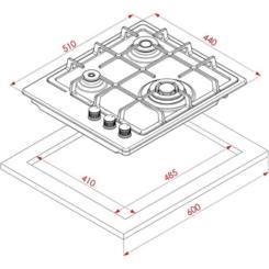 Варочная поверхность Eleyus MAGENTA 45 BL CF Фото 1