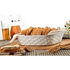 Хлебница Irak Plastik 2,5 л під ротанг жовта Фото 1