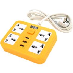 Сетевой фильтр питания Voltronic TВ-Т15, 4роз, 3*USB Yellow Фото