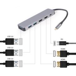 Концентратор Cablexpert USB-C 3-in-1 Фото 3