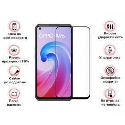 Стекло защитное BeCover Oppo A96 Black Фото 3