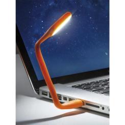 Лампа USB Optima LED, гнучка, помаранчевий Фото 2