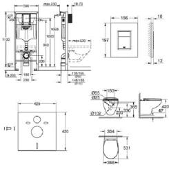 Инсталляция Grohe для унітаза 5 в 1 Rapid SL Фото 8