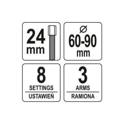 Автомобильный съемник Yato шківів універсальний 60-90 мм Фото 2