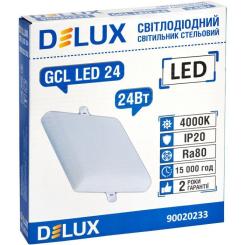 Светильник Delux GCL LED 24 4000К 24Вт 230В SQUARE Фото 2