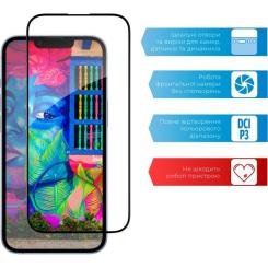 Стекло защитное ACCLAB Full Glue Apple iPhone 14 Фото 3