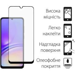 Стекло защитное Dengos Samsung Galaxy A05 (black) Фото 1