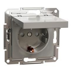 Розетка Schneider Electric ASFORA з кришкою, бронза Фото 1